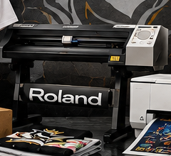 Roland vinyl cutter producing custom decals